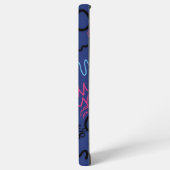 Abstract Hand-Drawn Scribble Pattern on Blue Samsung Galaxy Hülle (Linke Seite)