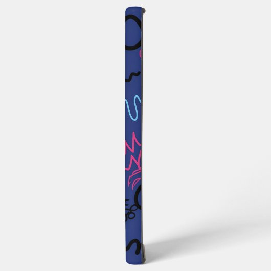 Abstract Hand-Drawn Scribble Pattern on Blue Samsung Galaxy Hülle (Linke Seite)