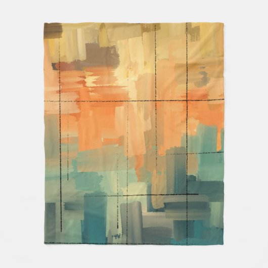 Abstract Hand-Painted Modern Art Canvas | Contempo Fleecedecke (Vorderseite)
