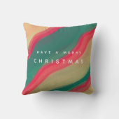 Abstract Hand Painted Pattern Flat Holiday Card Kissen (Rückseite)