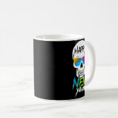 Abstract Happy New Skull Year Kaffeetasse (VorderseiteRechts)