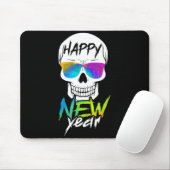 Abstract Happy New Skull Year  Mousepad (Mit Mouse)