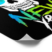 Abstract Happy New Skull Year  Poster (Ecke)