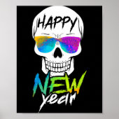Abstract Happy New Skull Year  Poster (Vorne)