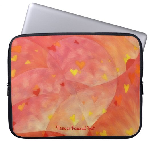 Abstract Heart Art Personal Laptop Cover Sleeve (Vorderseite)