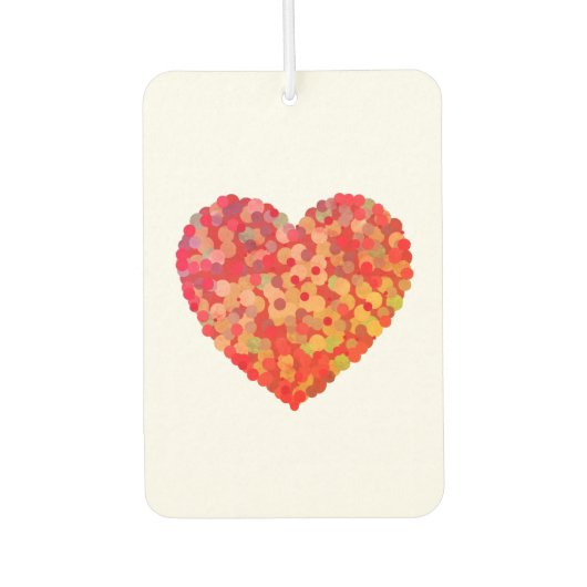Abstract Heart Confetti Art Autolufterfrischer (Vorderseite)