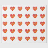 Abstract Heart Confetti Art Geschenkpapier (Flach)