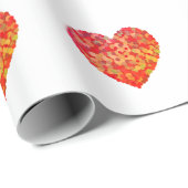 Abstract Heart Confetti Art Geschenkpapier (Rolleneckpunkt)