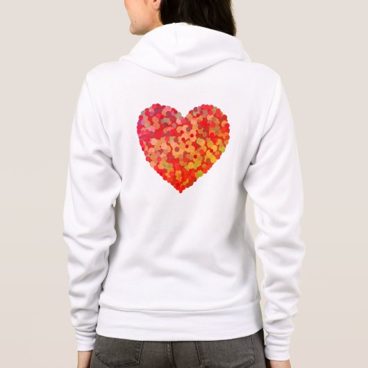 Abstract Heart Confetti Art Hoodie (Rückseite)