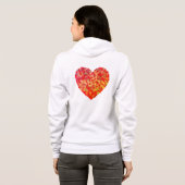 Abstract Heart Confetti Art Hoodie (Schwarz voll)