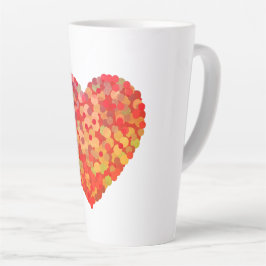 Abstract Heart Confetti Art Milchtasse