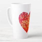 Abstract Heart Confetti Art Milchtasse (Linke Ecke)