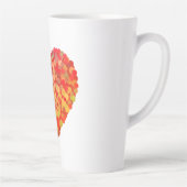 Abstract Heart Confetti Art Milchtasse (Rechts)