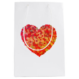 Abstract Heart Confetti Art Mittlere Geschenktüte