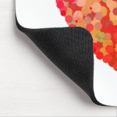 Abstract Heart Confetti Art Mousepad (Ecke)