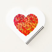 Abstract Heart Confetti Art Notizblock (Rückseite)