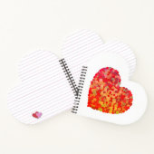 Abstract Heart Confetti Art Notizblock (Innenseite)