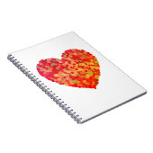 Abstract Heart Confetti Art Notizblock (Rechte Seite)
