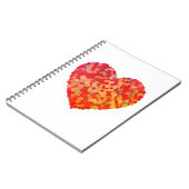 Abstract Heart Confetti Art Notizblock (Linke Seite)