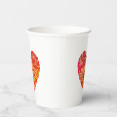 Abstract Heart Confetti Art Pappbecher (Rechts)