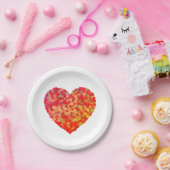 Abstract Heart Confetti Art Pappteller (Party)