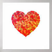 Abstract Heart Confetti Art Poster (Vorne)