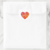Abstract Heart Confetti Art Quadratischer Aufkleber (Tasche)