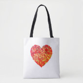 Abstract Heart Confetti Art Tasche (Vorderseite)