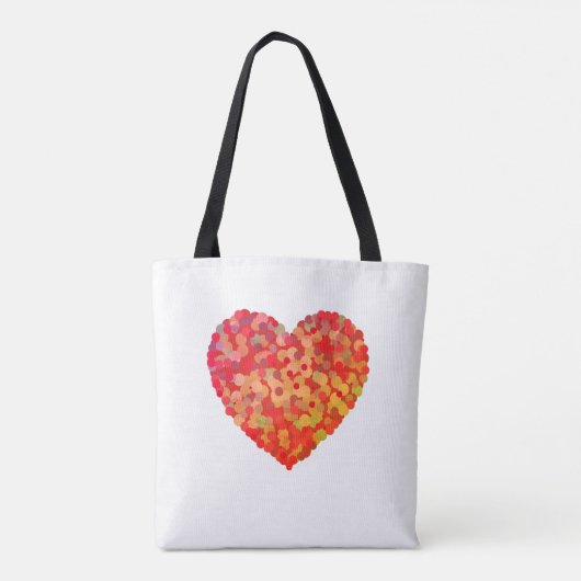 Abstract Heart Confetti Art Tasche (Rückseite)