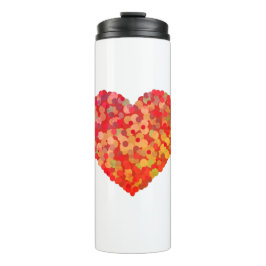 Abstract Heart Confetti Art Thermosbecher