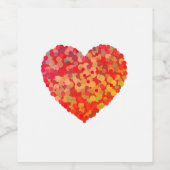 Abstract Heart Confetti Art Weinetikett (Einzelnes Label)