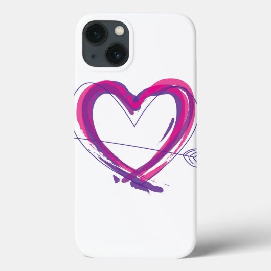 Abstract heart in purple and pink Case-Mate iPhone hülle (Rückseite)