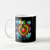 Abstract Heart _ Painterly Valentine Abstract Art  Kaffeetasse (Links)
