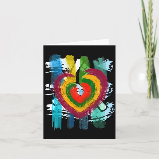 Abstract Heart _ Painterly Valentine Abstract Art Karte (Vorderseite)