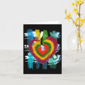 Abstract Heart _ Painterly Valentine Abstract Art Karte (Gelbe Blume)