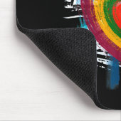 Abstract Heart _ Painterly Valentine Abstract Art Mousepad (Ecke)