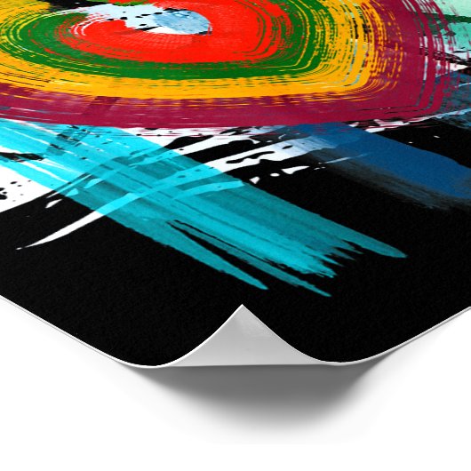 Abstract Heart _ Painterly Valentine Abstract Art  Poster (Ecke)