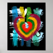 Abstract Heart _ Painterly Valentine Abstract Art Poster (Vorne)