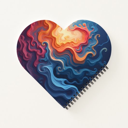 Abstract Heart Shape notebook Notizblock (Rückseite)