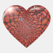 Abstract Heart Valentine's Day Herz-Aufkleber (Vorderseite)