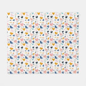 Abstract Hearts: Cozy Valentines  Fleecedecke (Vorderseite (Horizontal))