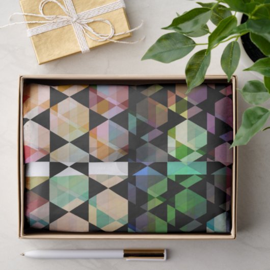 Abstract Hexagon Graphic Design Seidenpapier (Geschenk)