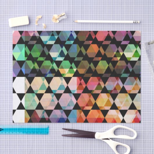 Abstract Hexagon Graphic Design Seidenpapier (Handwerk)