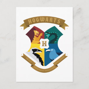 Abstract HOGWARTS™ Crest Einladungspostkarte