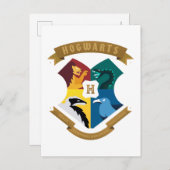 Abstract HOGWARTS™ Crest Einladungspostkarte (Vorne/Hinten)