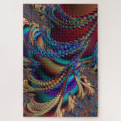 Abstract Holographic Fractal Alien Landscape Puzzle (Vertikal)