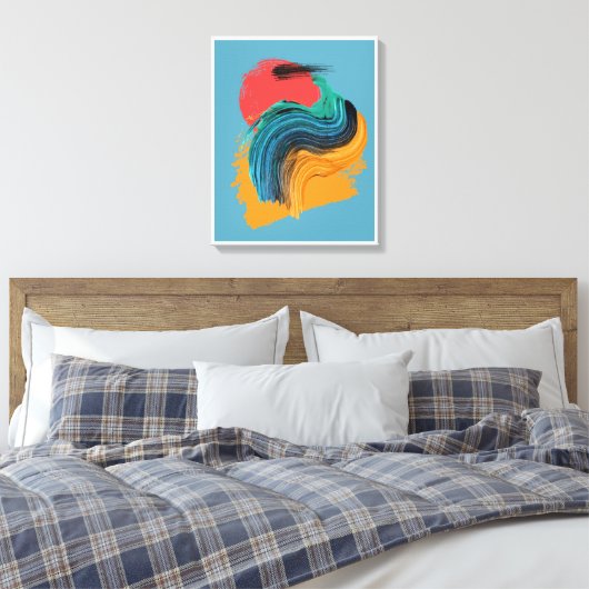 Abstract Horizon Swirl Leinwanddruck (Insitu (Schlafzimmer))