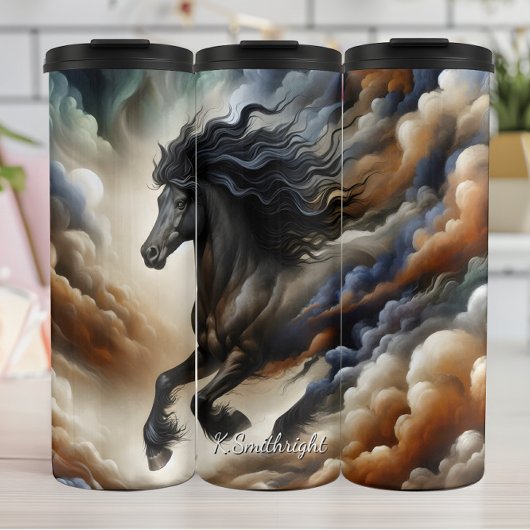 Abstract Horse Cloud Dreamscape Art Thermosbecher
