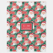 Abstract hot pink green watercolor preppy holiday fleecedecke (Vorderseite)