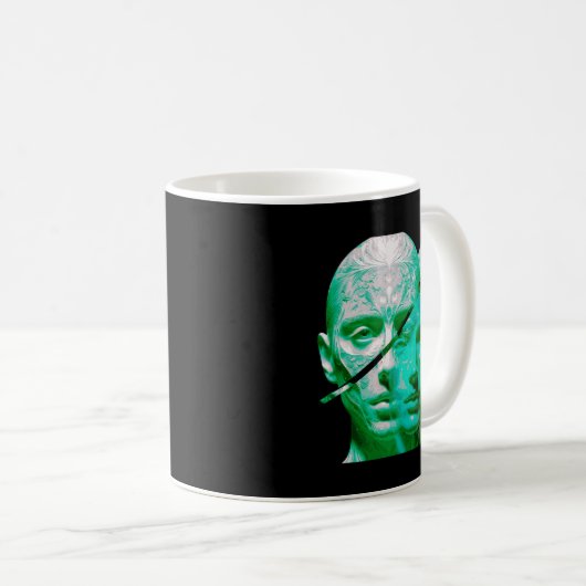 Abstract Human Identity – Dual Perception Textured Kaffeetasse (VorderseiteRechts)